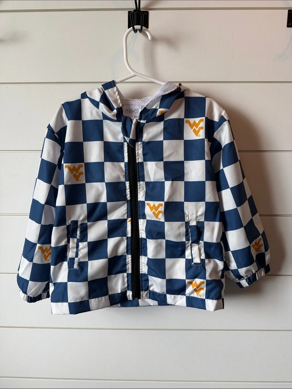 Checkered rain jacket